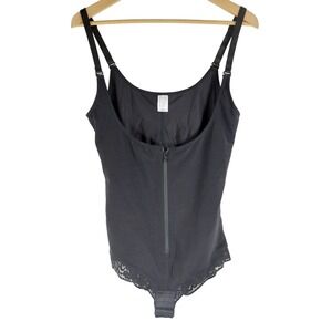 3XL Black Lace Trim‎ Shapewear Bodysuit Tummy Control Zipper New without tags